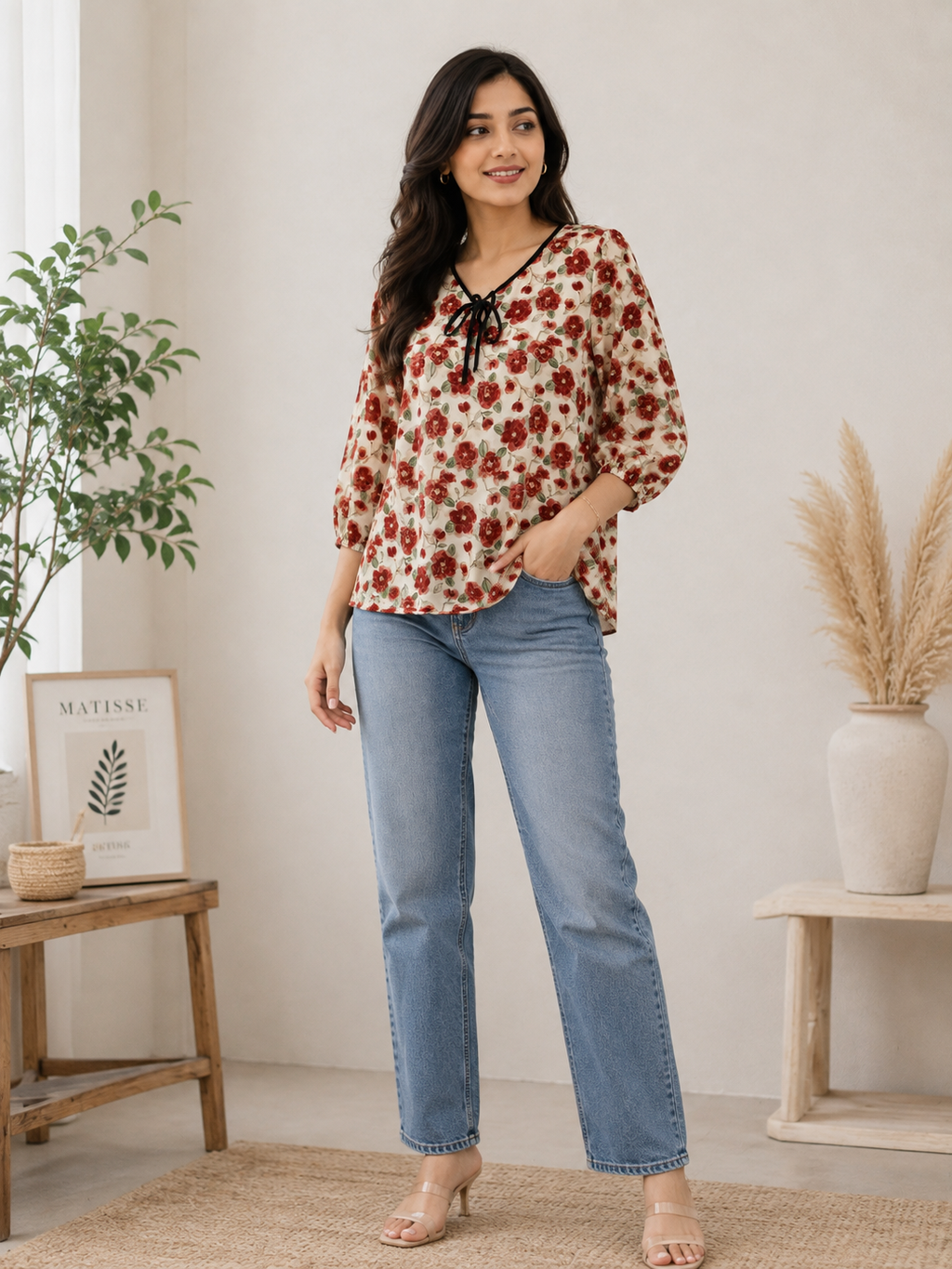 Women's Floral Printed Top