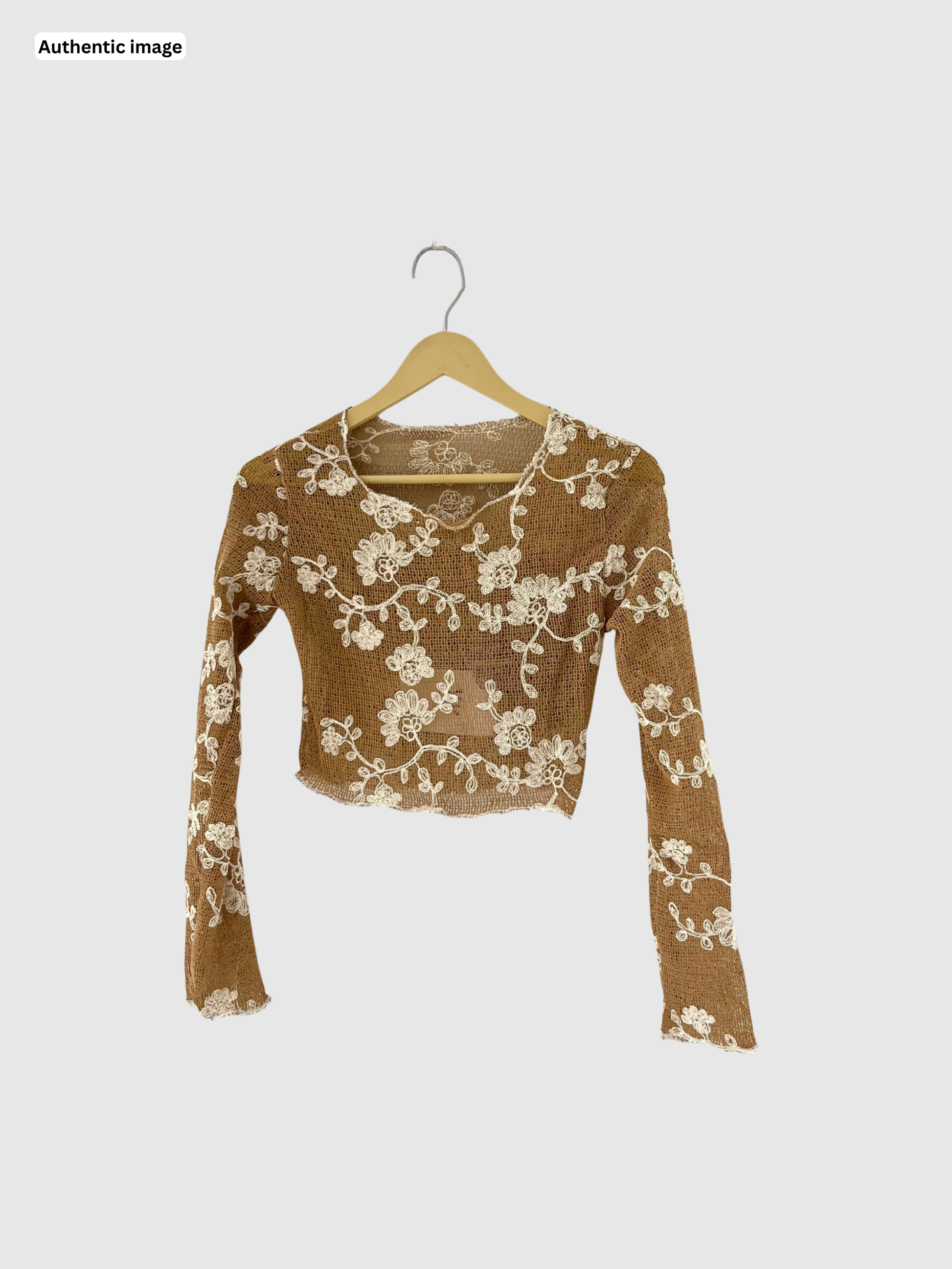 Flower Mesh Crop Top for Girls & Women – Trendy Party Wear