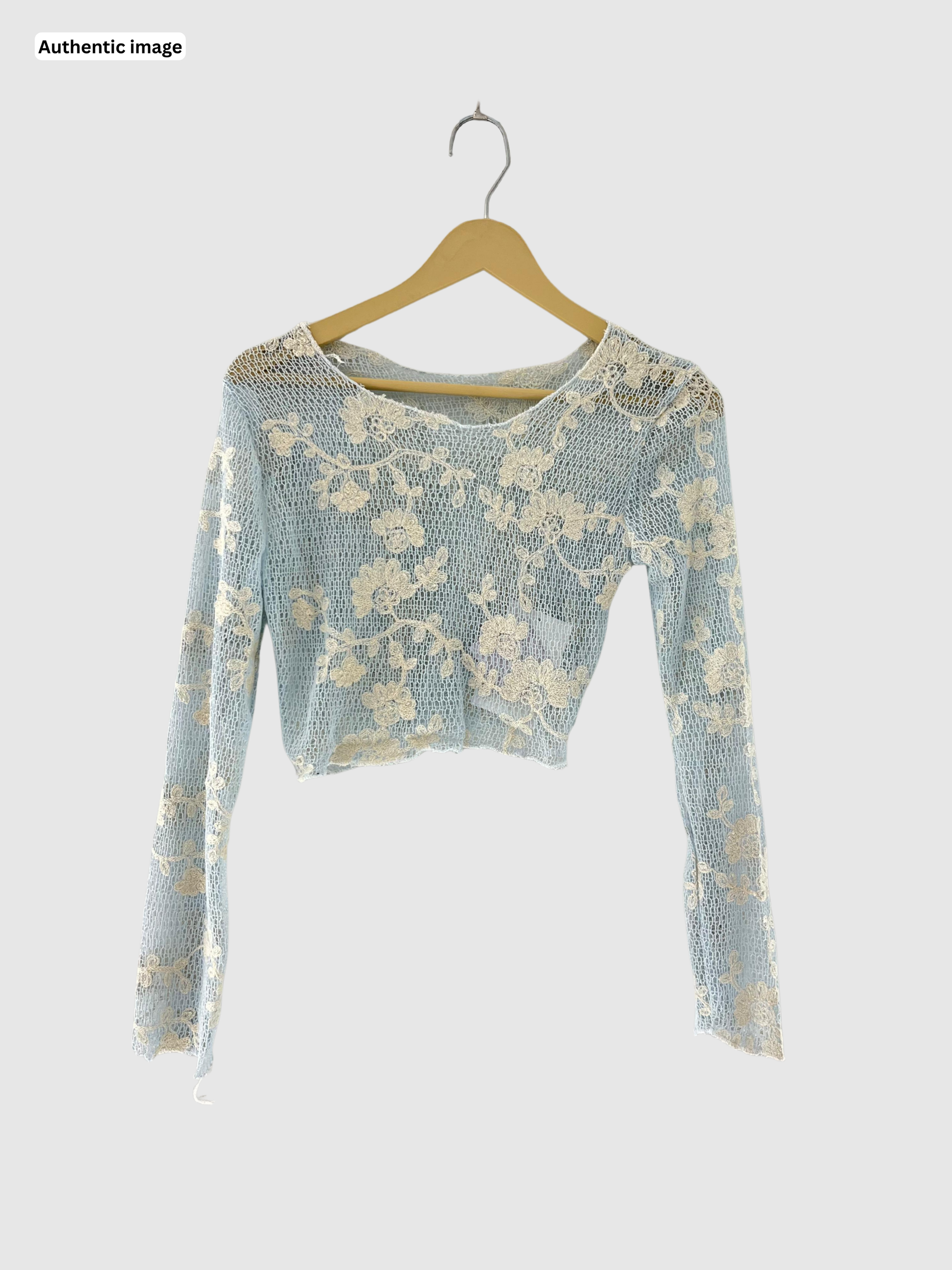 Flower Mesh Crop Top for Girls & Women – Trendy Party Wear
