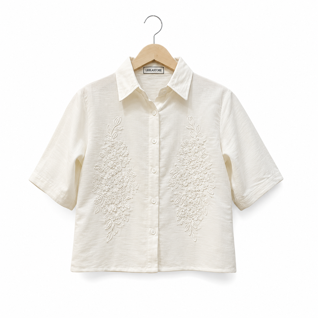 Two piece embellished shirt