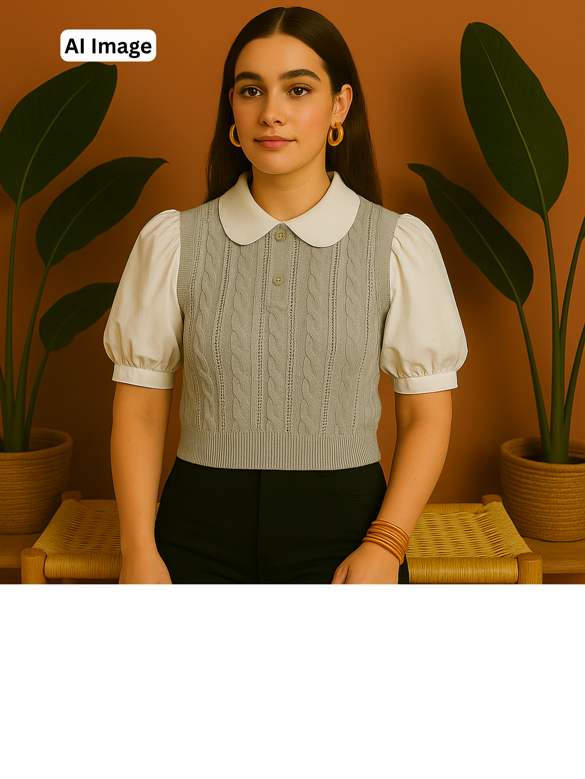 Collar Knitting Top