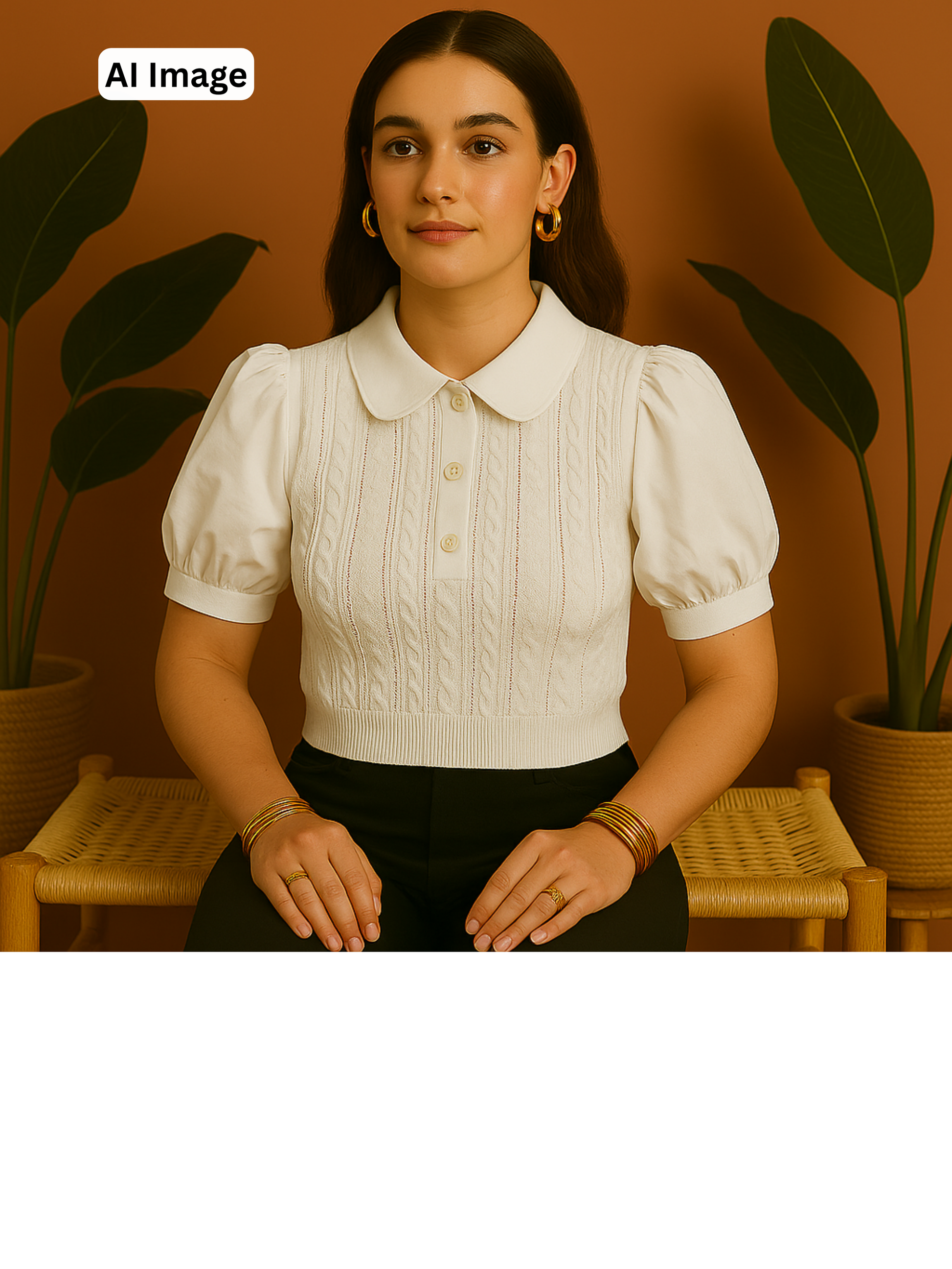 Collar Knitting Top