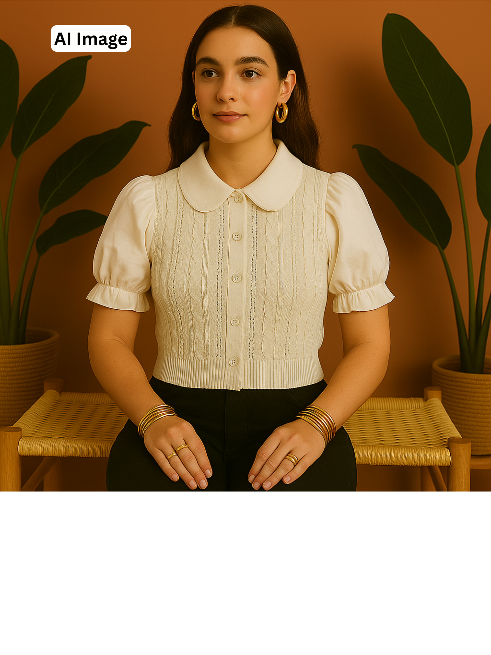 Collar Knitting Top