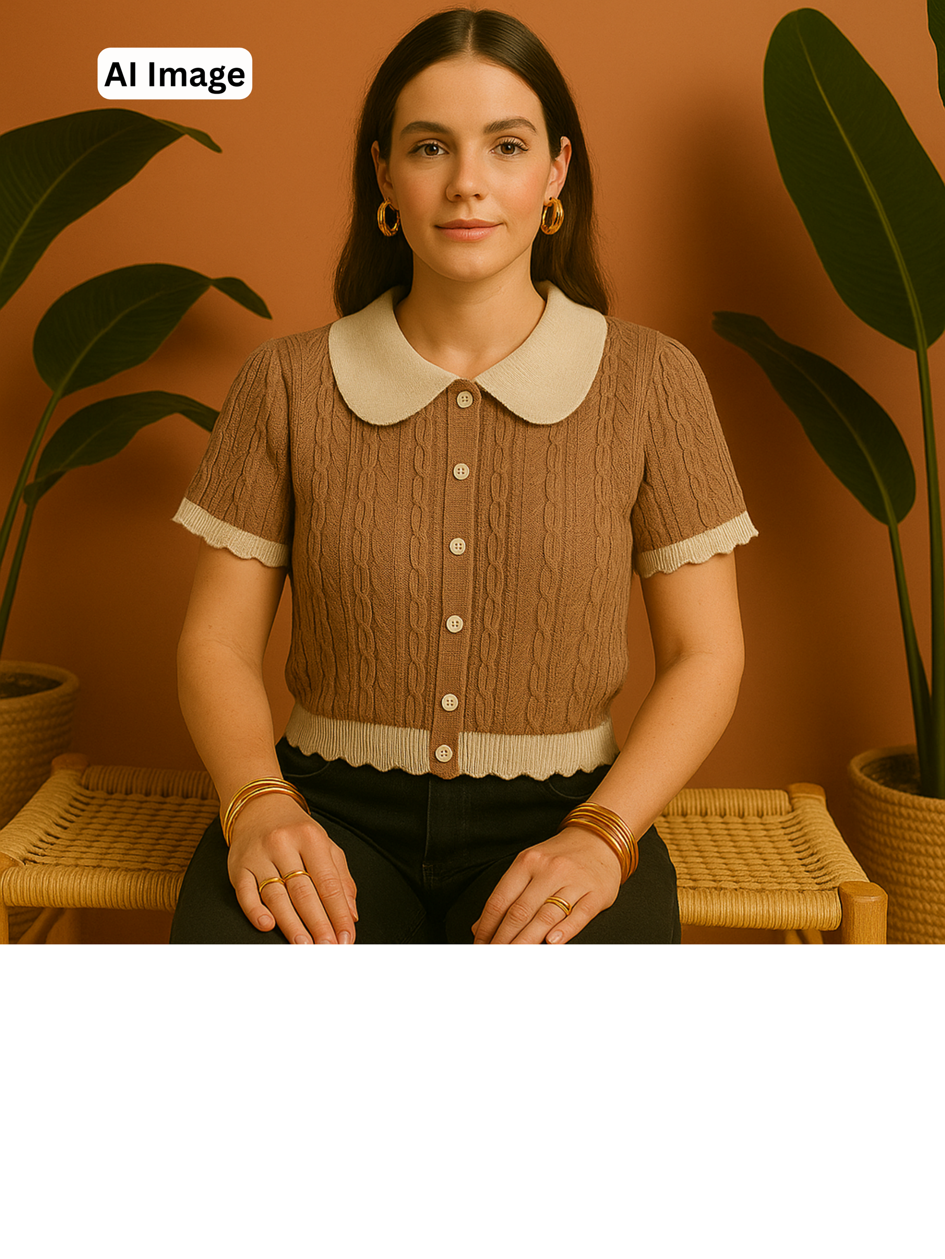 Collar Knitting Top