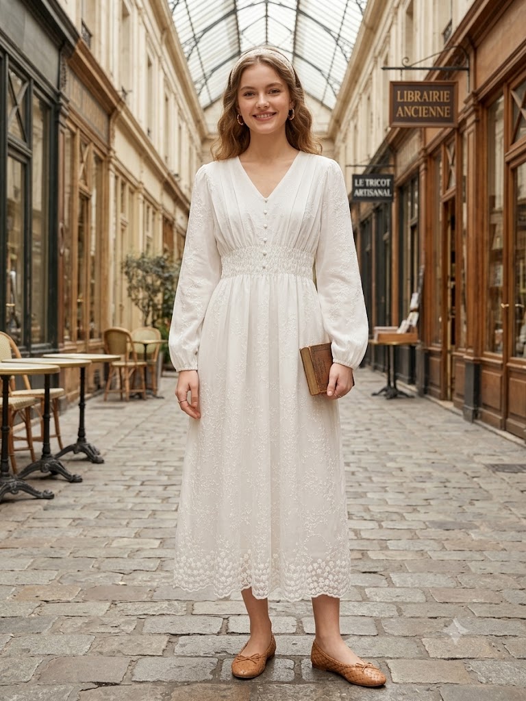 V Neck Long Lenth Dress