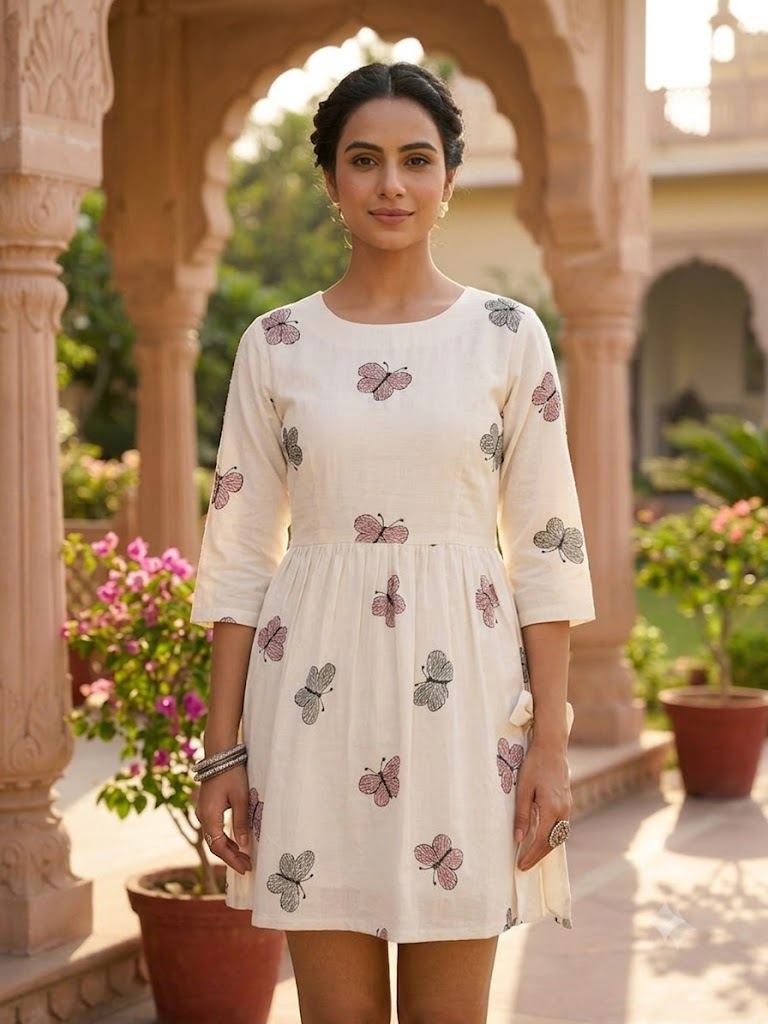 Floral Printed Fit & Flare Mini Dress
