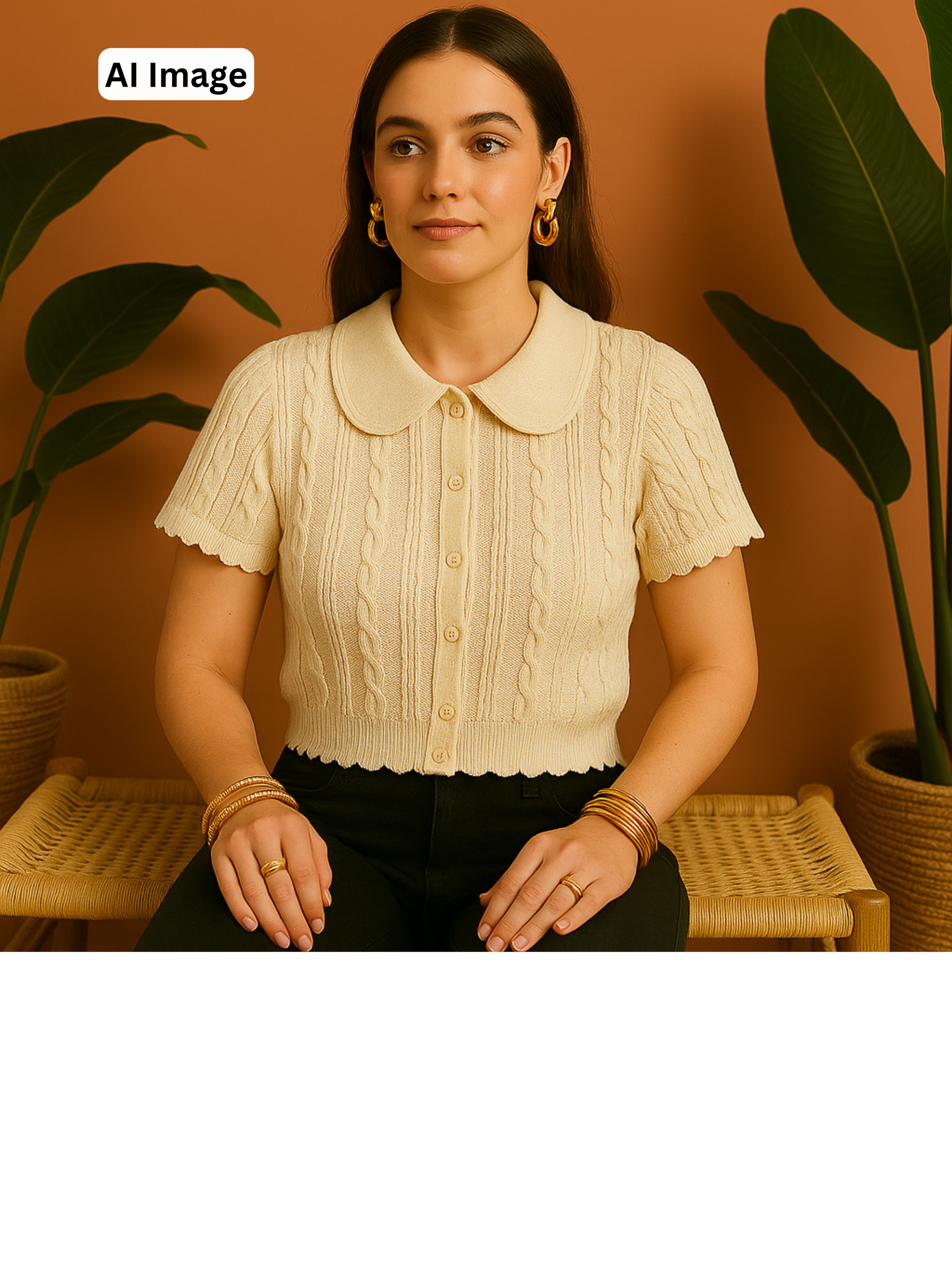 Collar Knitting Top