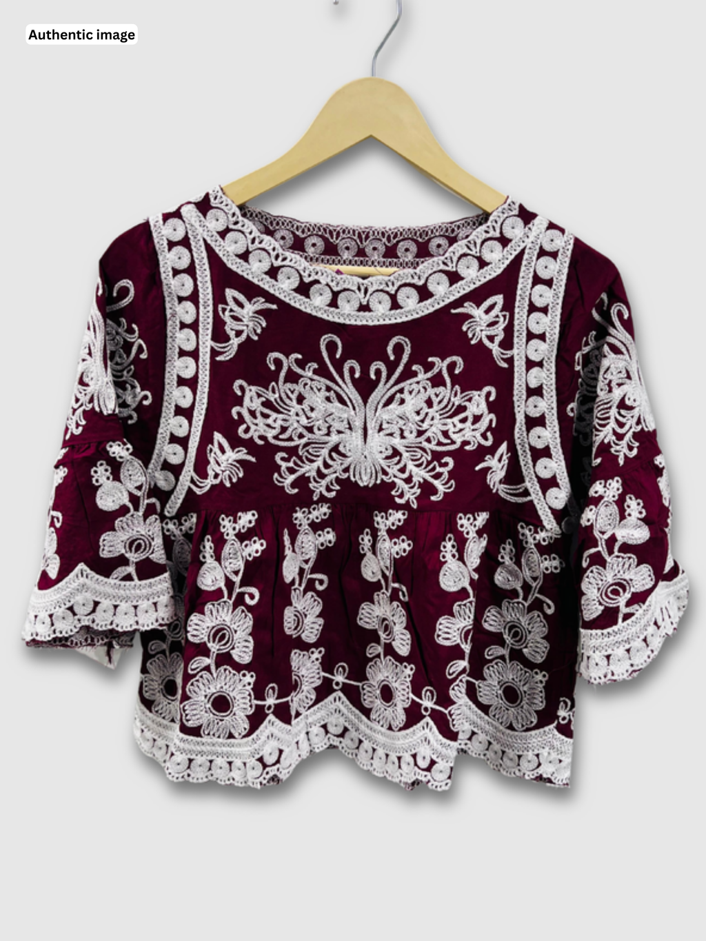 Embroidered Frok Top
