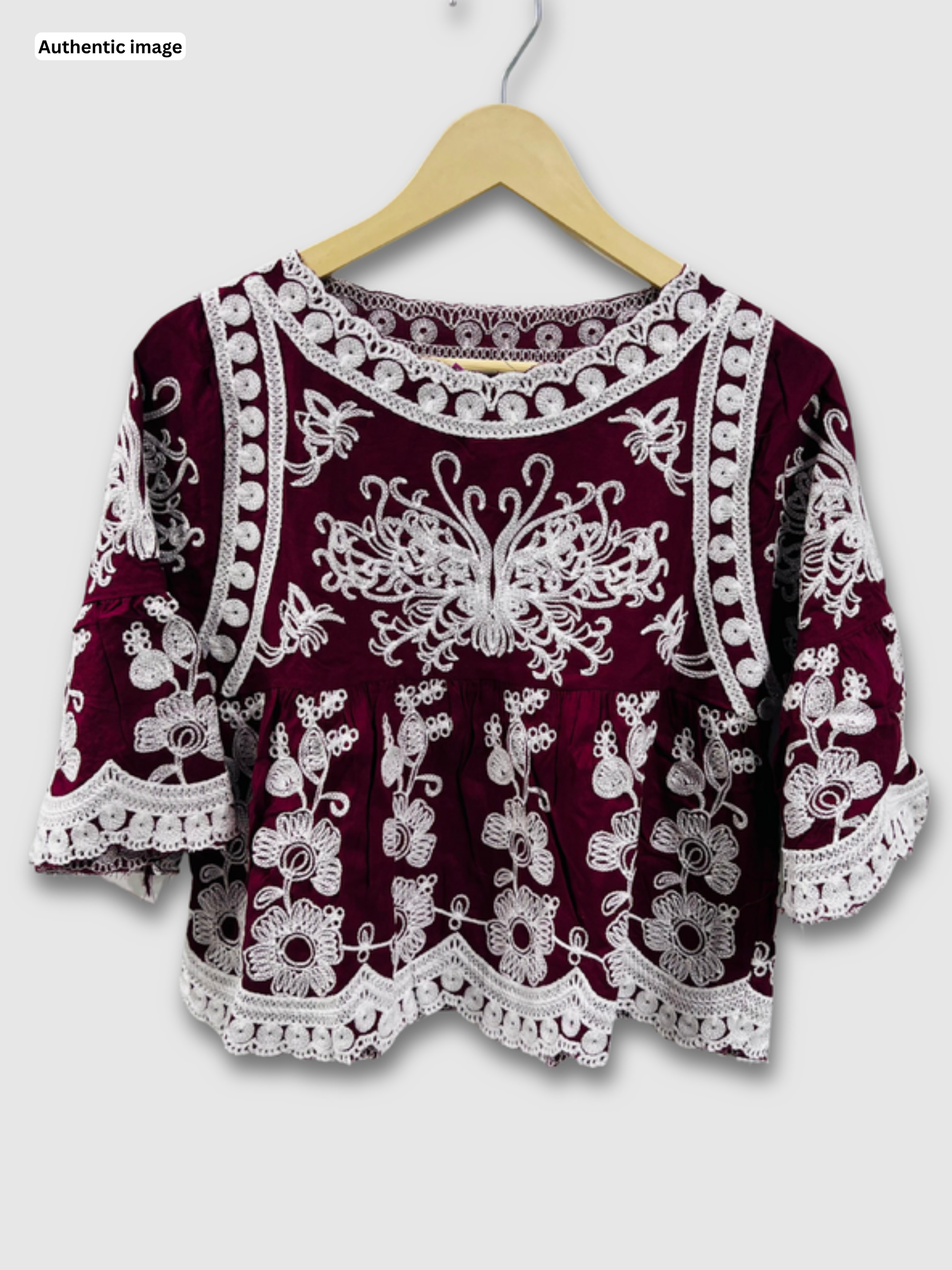Embroidered Frok Top