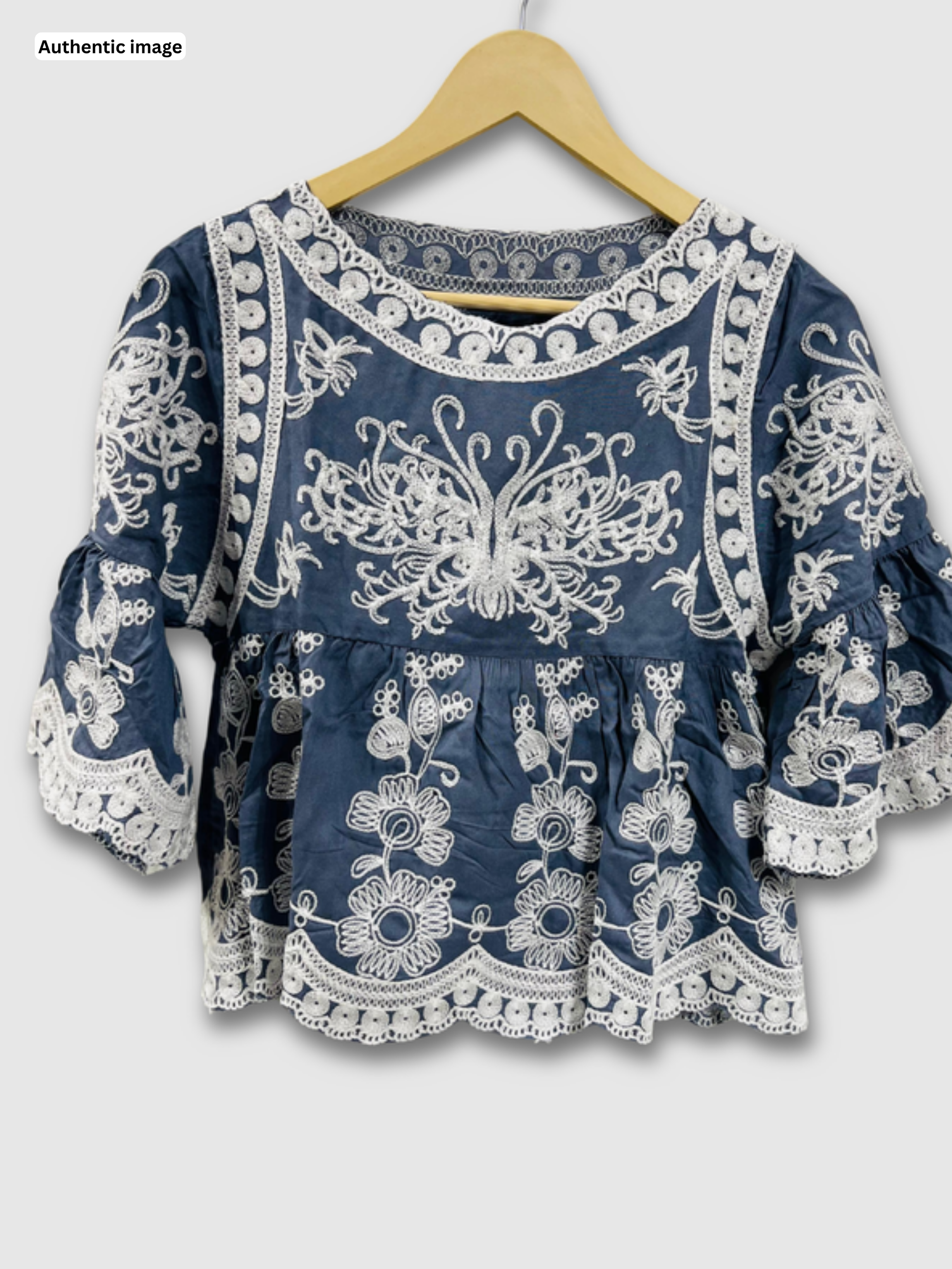 Embroidered Frok Top