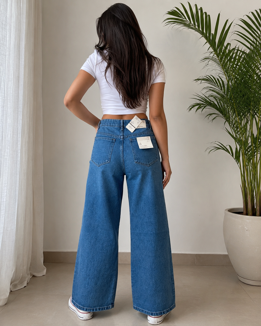 Bow design Stone jeans Leelastore