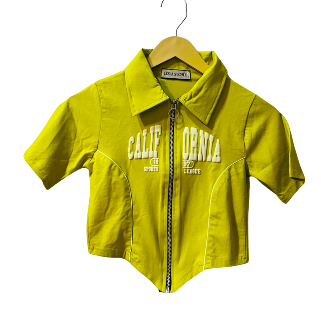 T shirt parrot color zipper