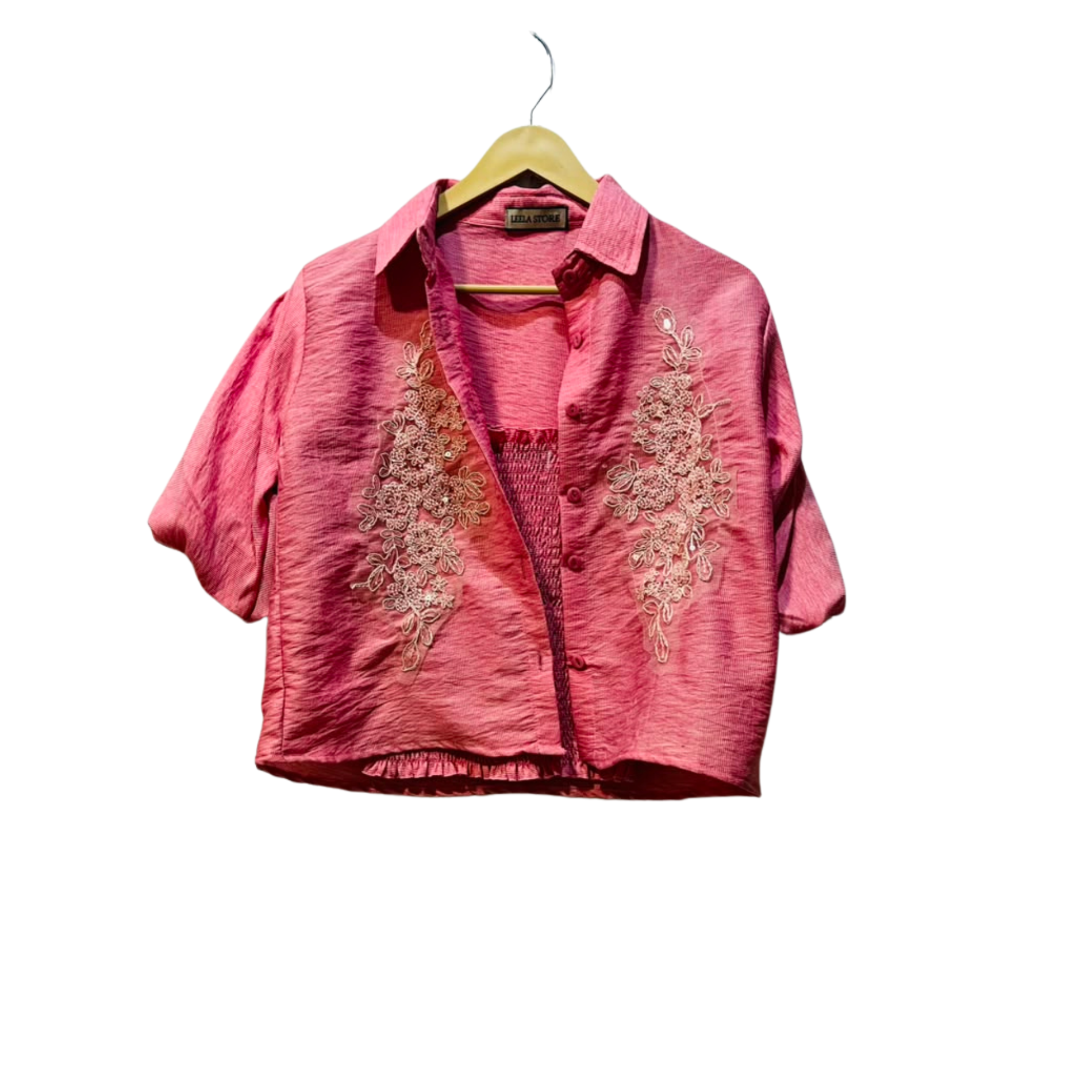 Two piece embellished shirt