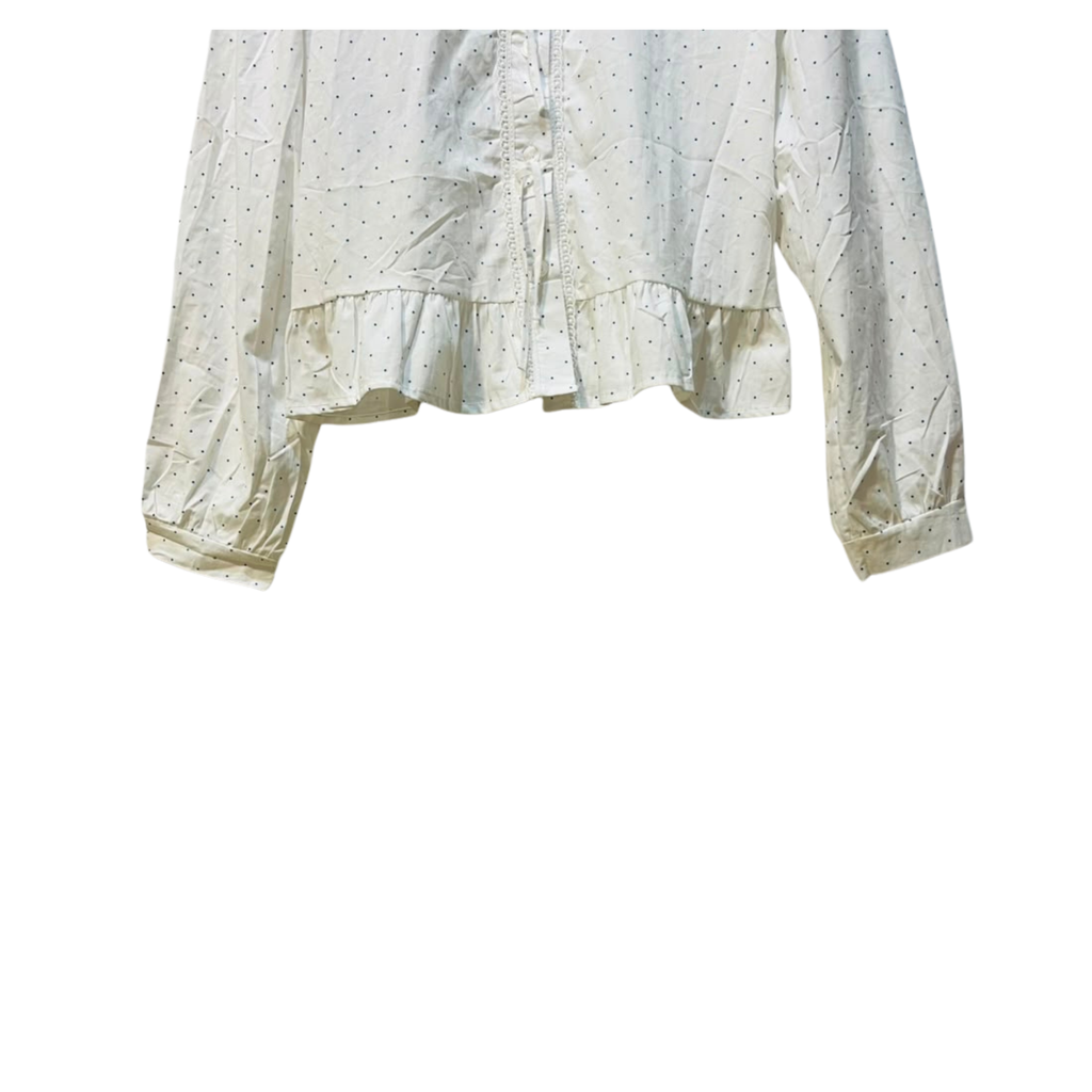 polka dotted korean shirt