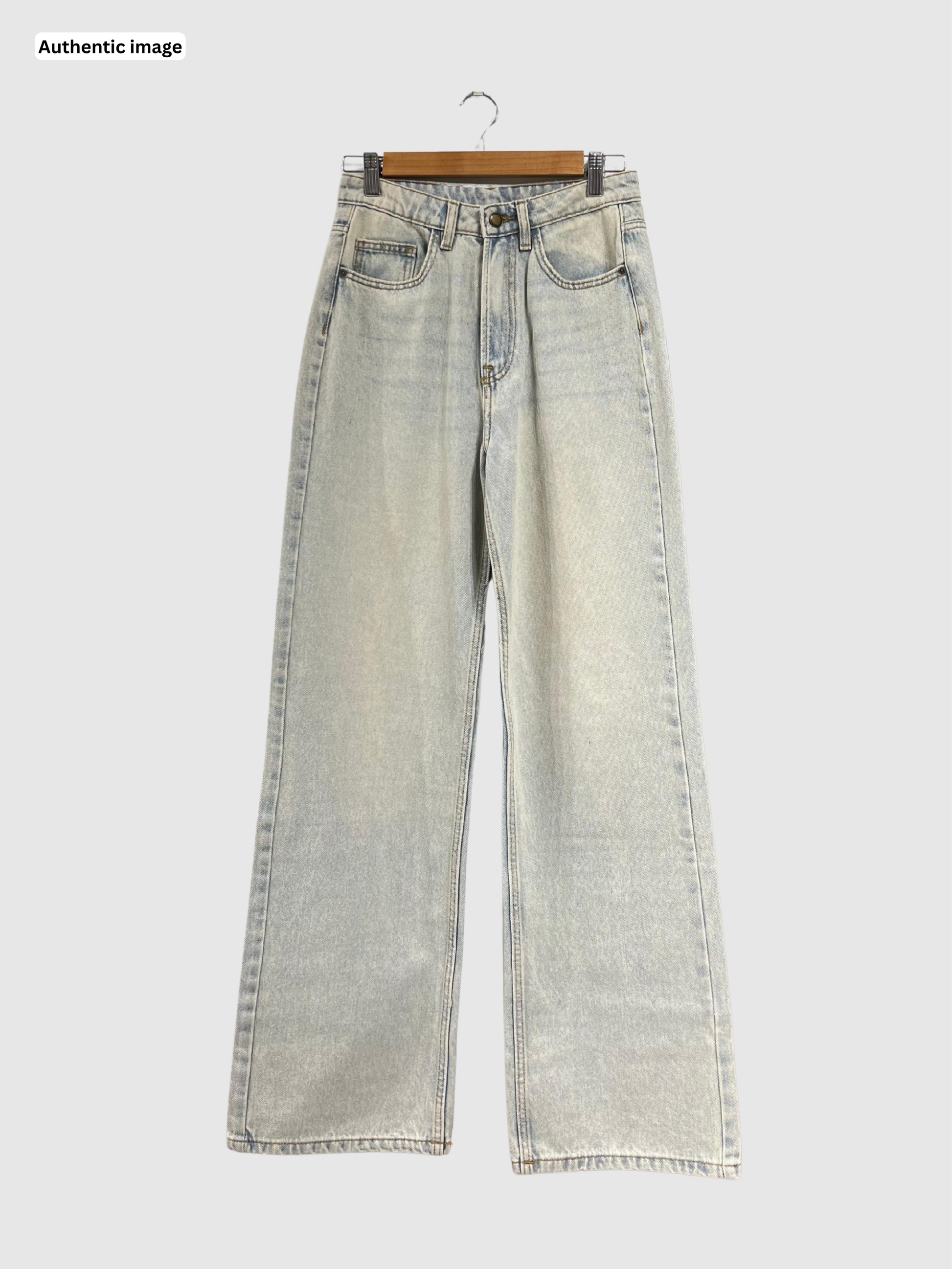 Ice Blue Wide Leg Jeans – Chic Comfort for Women
