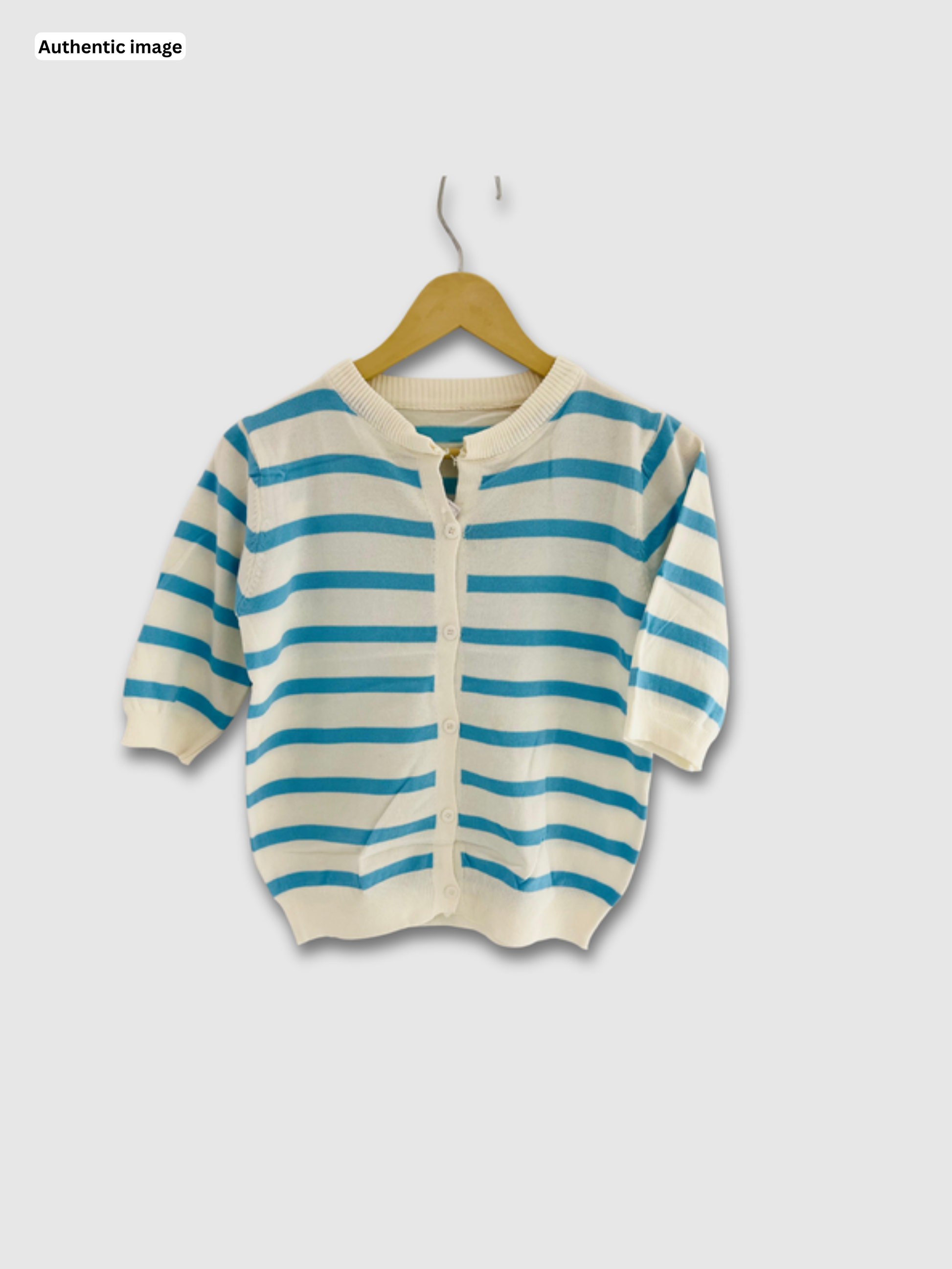 Striped Top Button