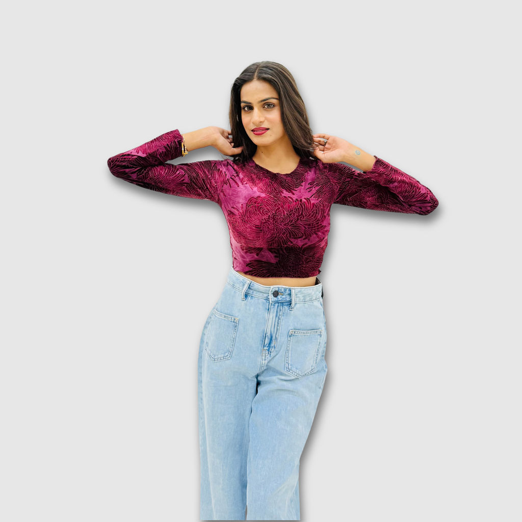 Trendy Party Wear Crop Top for Girls & Women – Stylish & Versatile