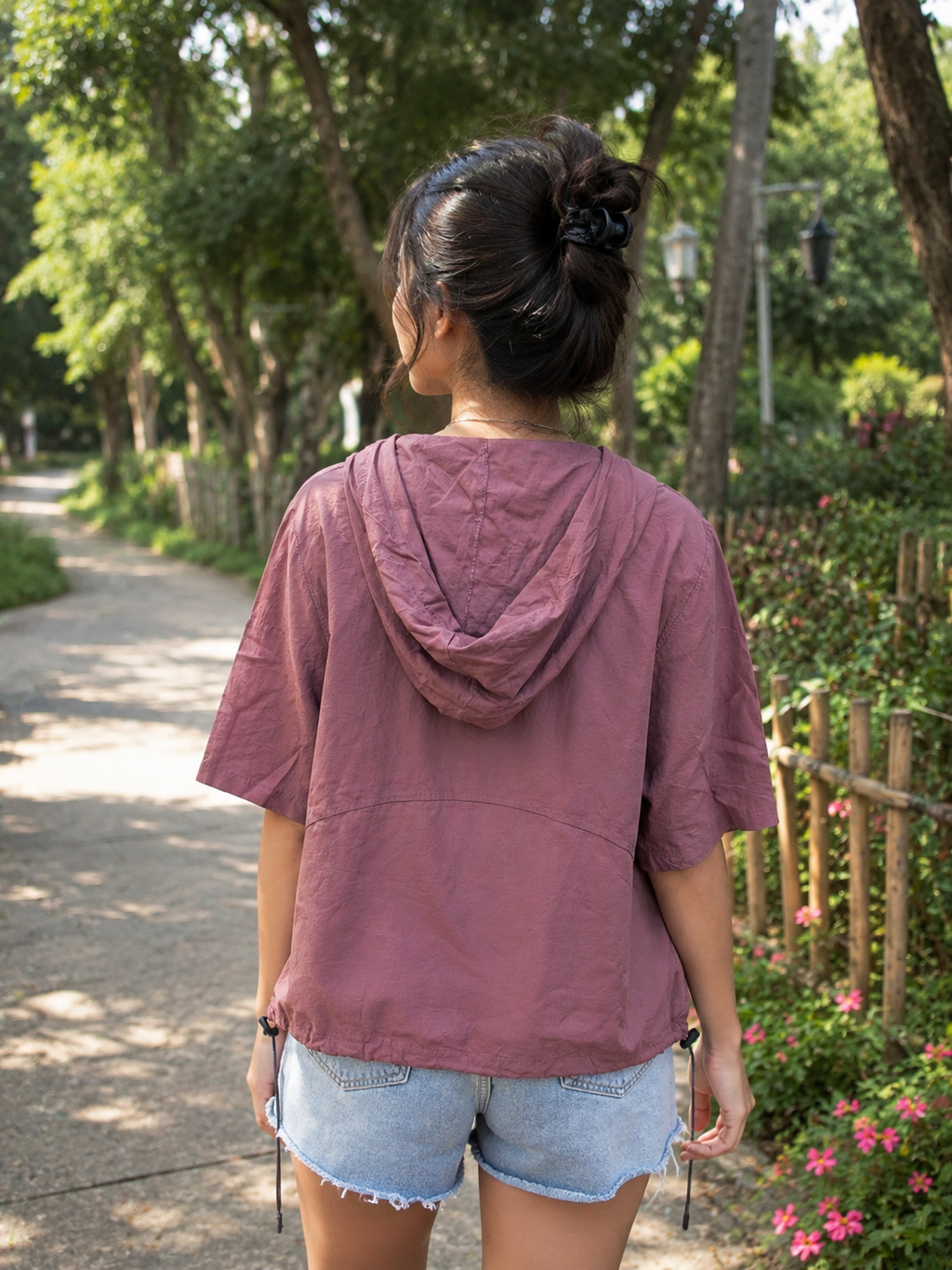 Women's Solid Hooded Oversized Top with Kangaroo Pocket