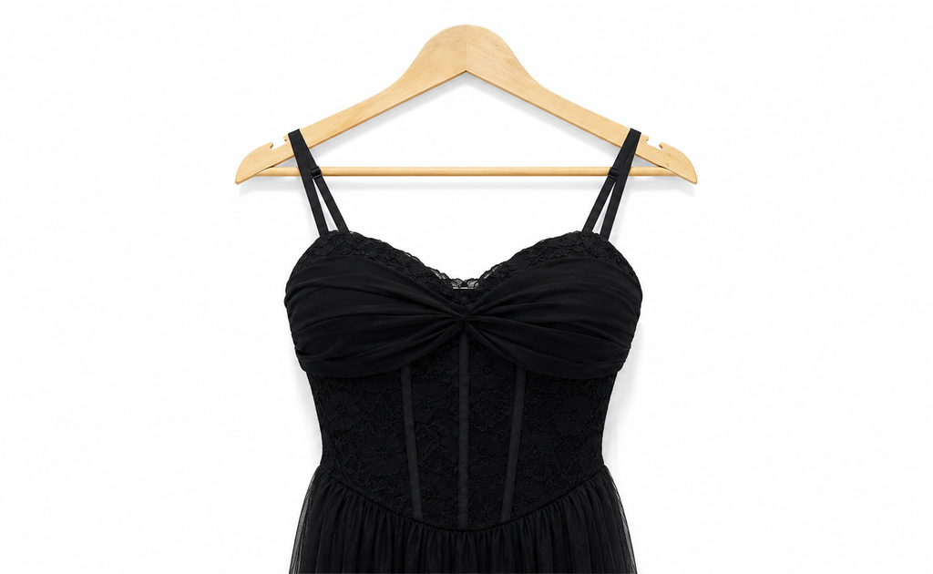 Women's Solid Shoulder Strap Calf Length Dress