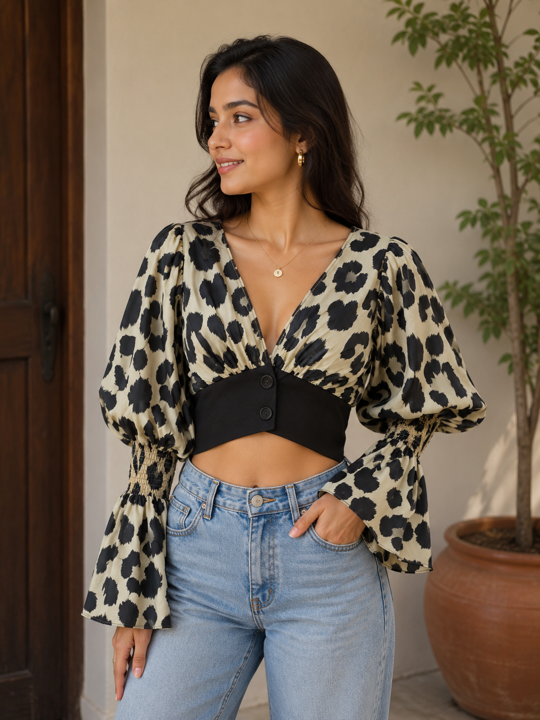 Tiger print Top