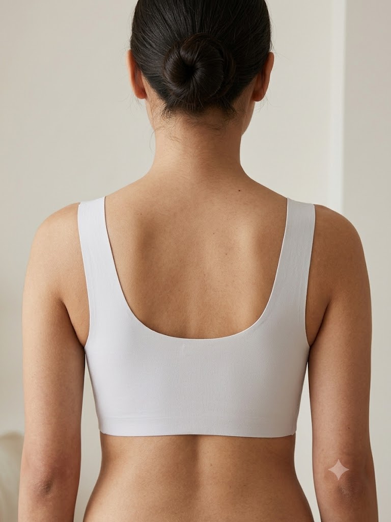 seamless full-coverage bra.