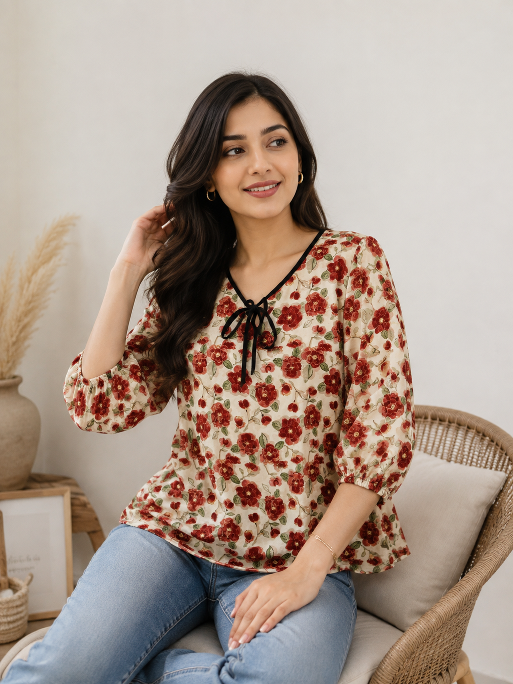 Women's Floral Printed Top